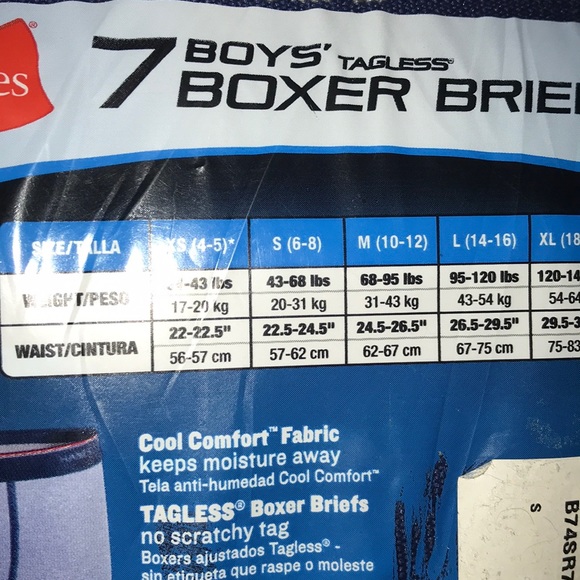 NWT Boy’s Hanes Boxer Briefs Small (6-8) - Picture 5 of 5